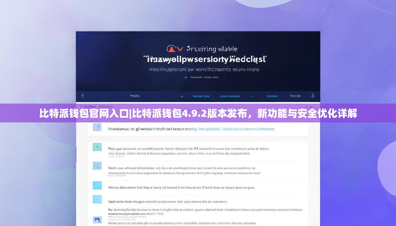 比特派钱包官网入口|比特派钱包4.9.2版本发布，新功能与安全优化详解