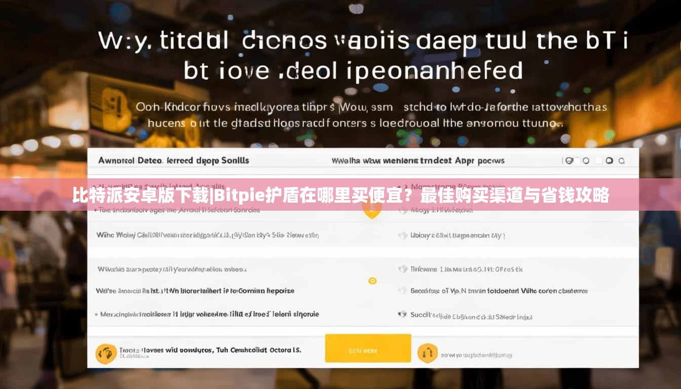 比特派安卓版下载|Bitpie护盾在哪里买便宜？最佳购买渠道与省钱攻略