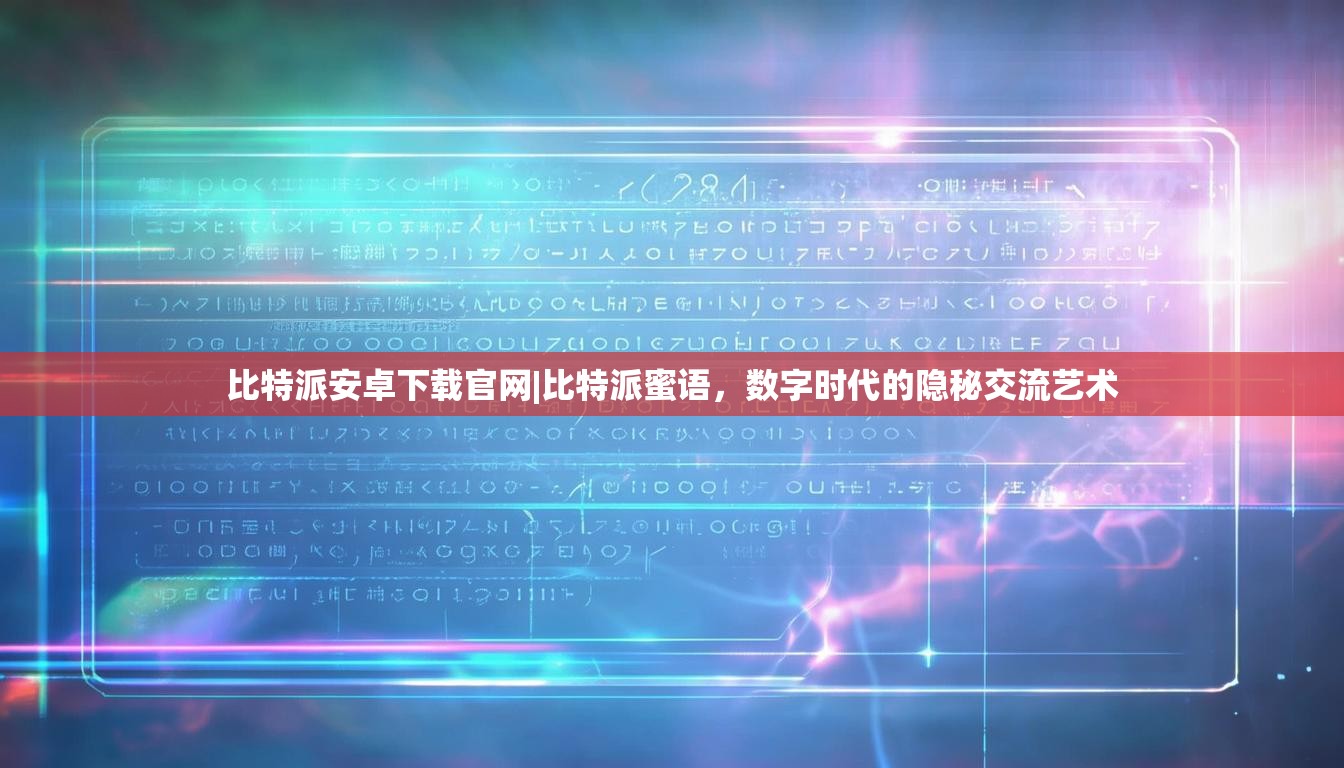 比特派安卓下载官网|比特派蜜语，数字时代的隐秘交流艺术