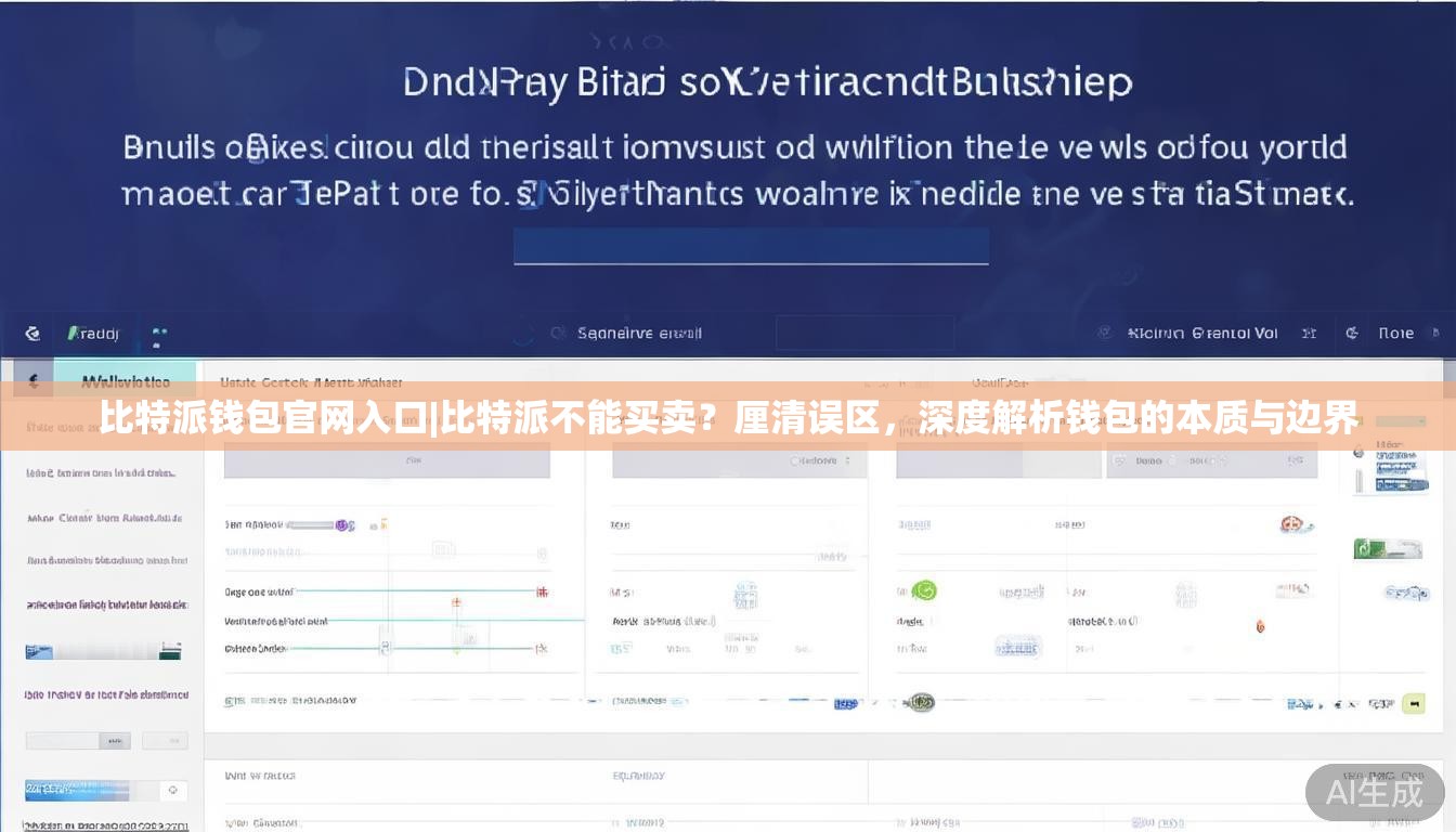 比特派钱包官网入口|比特派不能买卖？厘清误区，深度解析钱包的本质与边界