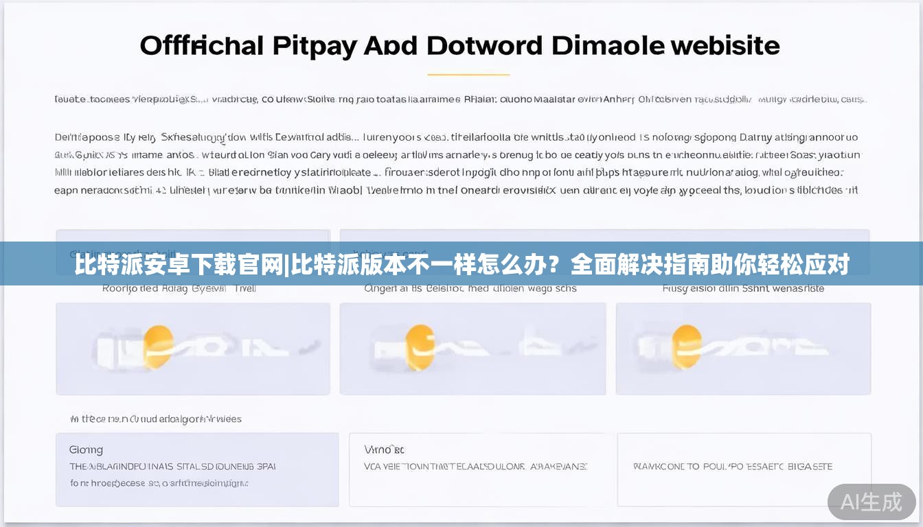 比特派安卓下载官网|比特派版本不一样怎么办？全面解决指南助你轻松应对
