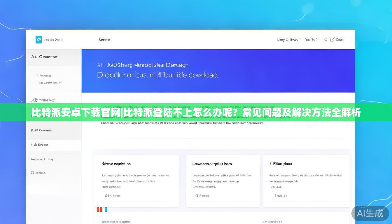 比特派安卓下载官网|比特派登陆不上怎么办呢？常见问题及解决方法全解析