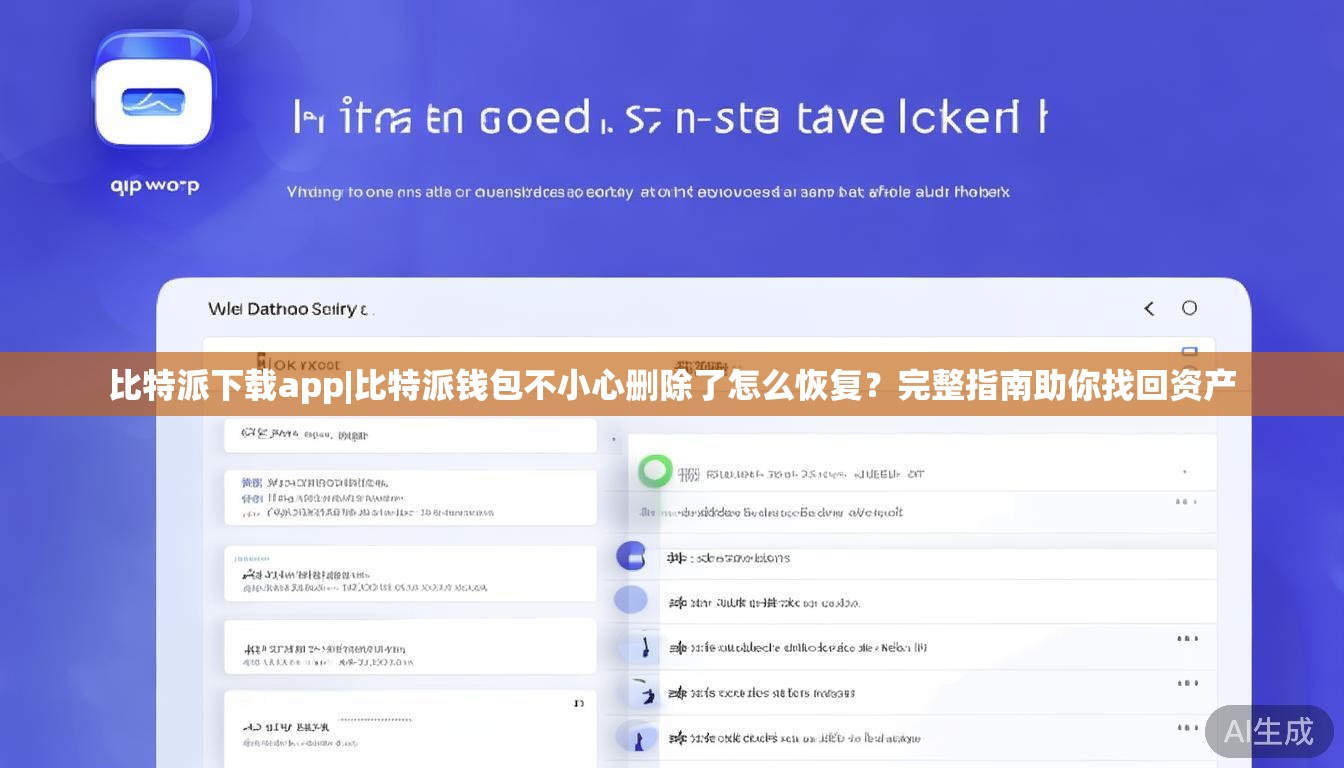 比特派下载app|比特派钱包不小心删除了怎么恢复?完整指南助你找回资产