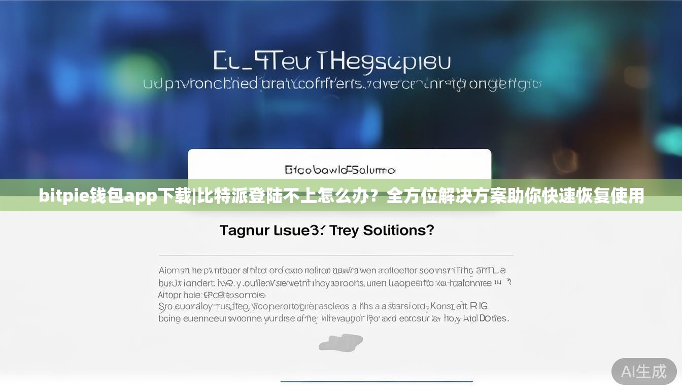 bitpie钱包app下载|比特派登陆不上怎么办？全方位解决方案助你快速恢复使用