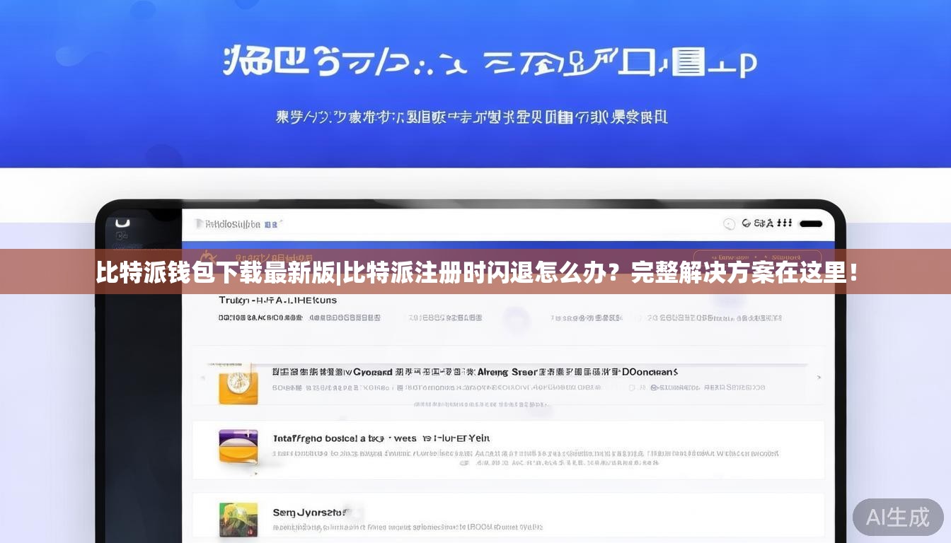 比特派钱包下载最新版|比特派注册时闪退怎么办？完整解决方案在这里！