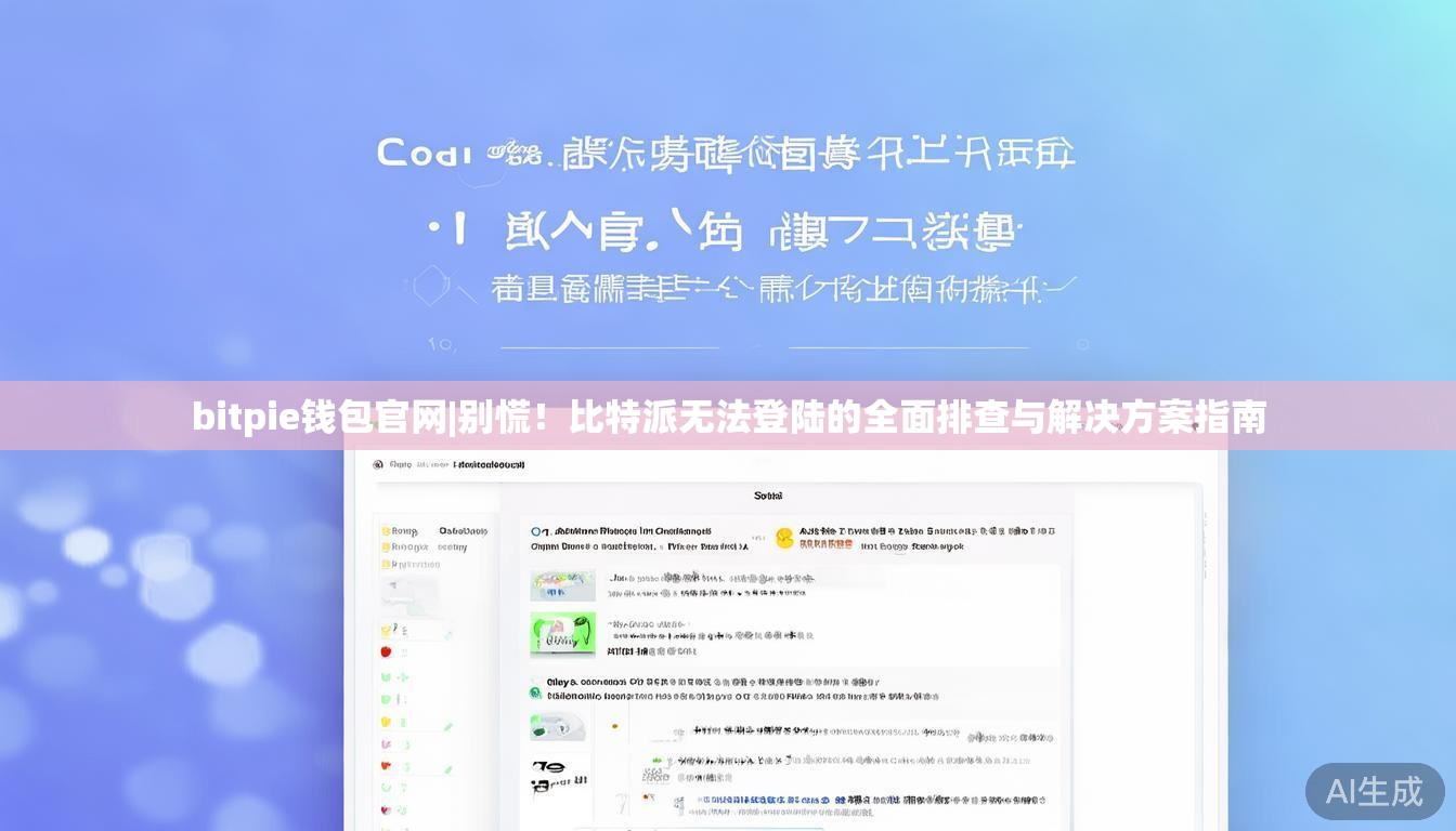 bitpie钱包官网|别慌！比特派无法登陆的全面排查与解决方案指南