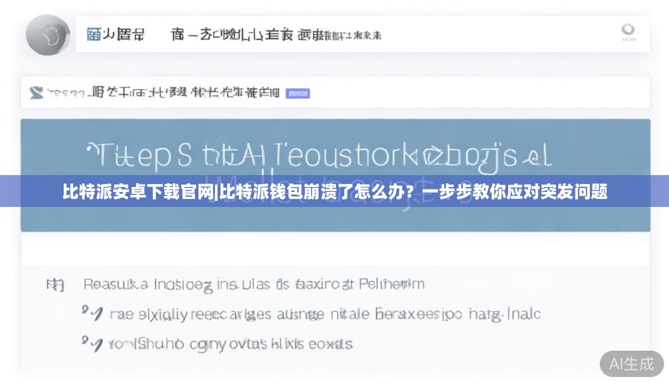 比特派安卓下载官网|比特派钱包崩溃了怎么办？一步步教你应对突发问题