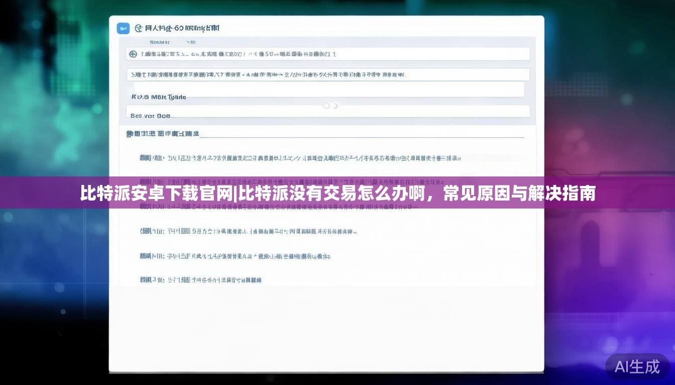 比特派安卓下载官网|比特派没有交易怎么办啊，常见原因与解决指南